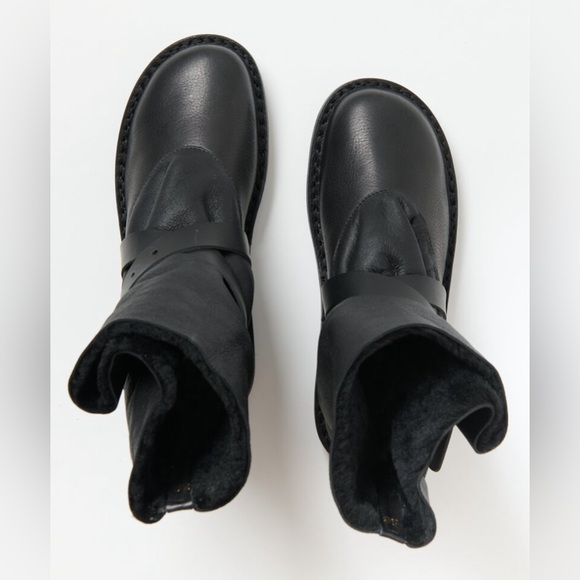 TRIPPEN Snow US 6.5-7 Black Fur Lined Leather Booties Made in Germany Orig $455 - Picture 2 of 13